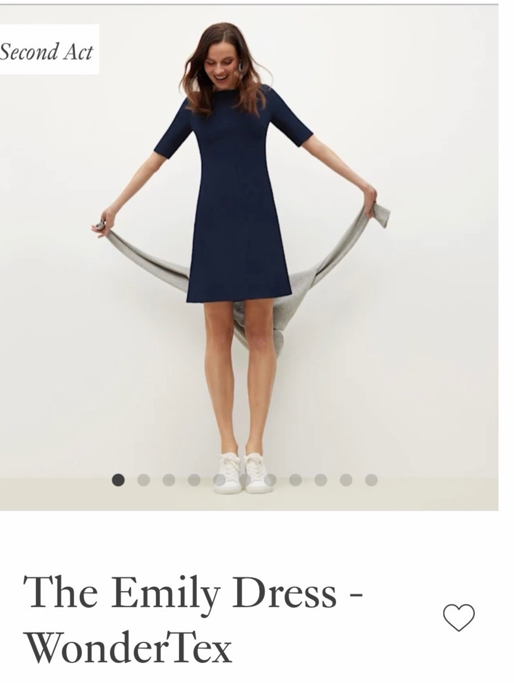 MM Lafleur Navy Short-Sleeve A-Line Dress